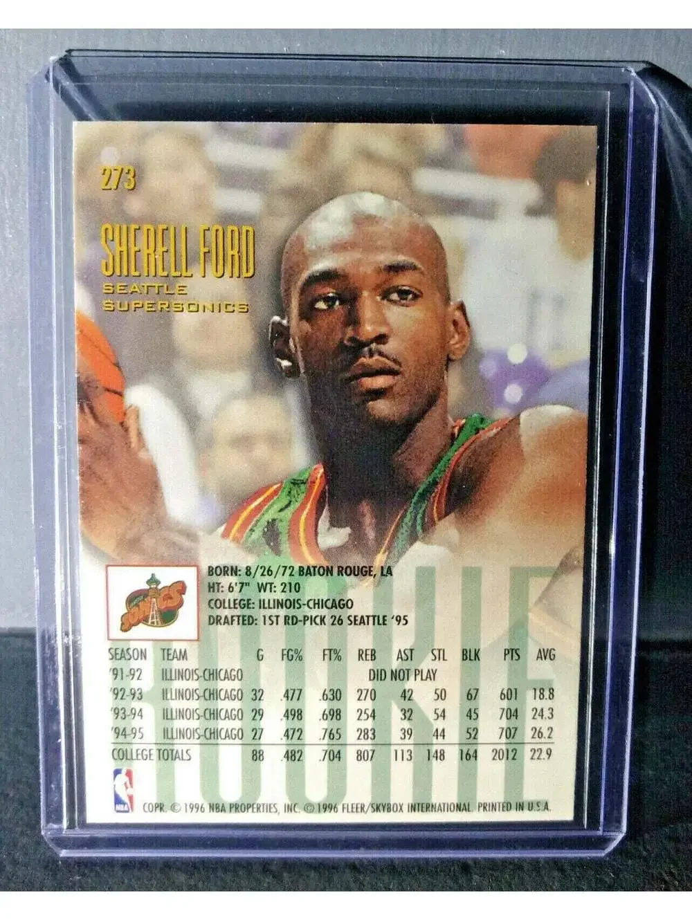 1995-96 Sherrell Ford #273 Fleer Ultra Rookie Basketball Card